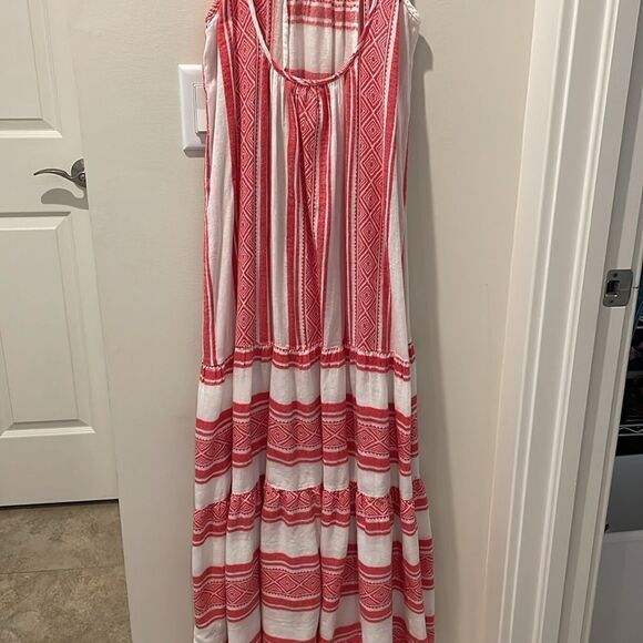 Velvet By Graham & Spencer maxidress sundress  red/white size Small - Picture 4 of 11
